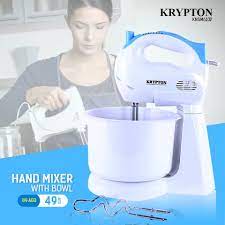 Krypton 2.3L 7 Speed Hand Mixer With Bowl White & Blue
