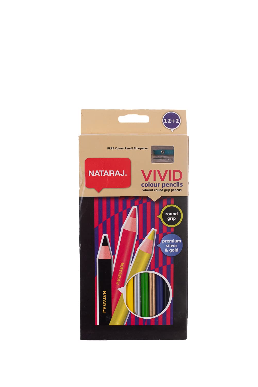 Nataraj Colour Pencil Vivid W Sharpner