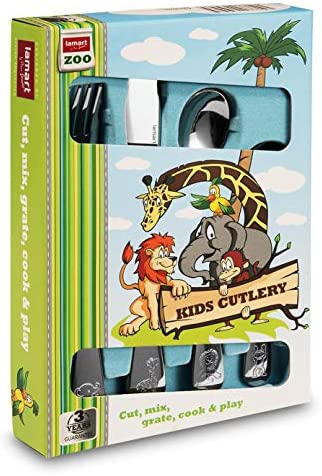 LAMART Children's Set of Cutlery 4Pcs Zoo LT5005