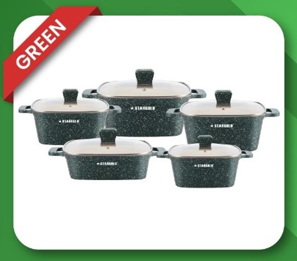 Stargold 10PCs Marble Cookware Set