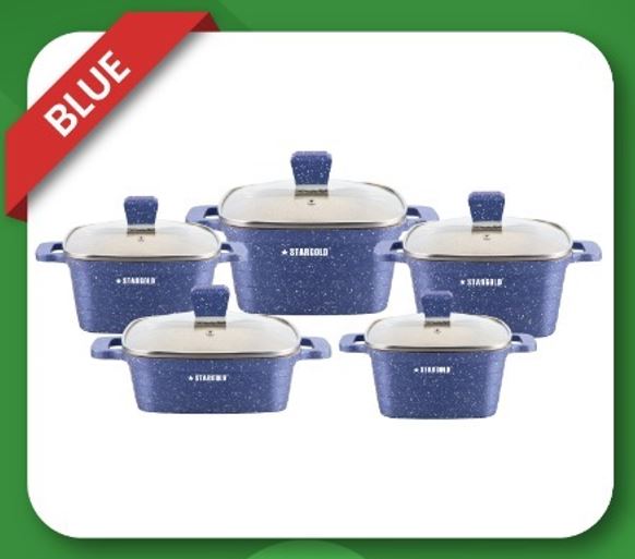 Stargold 10PCs Marble Cookware Set