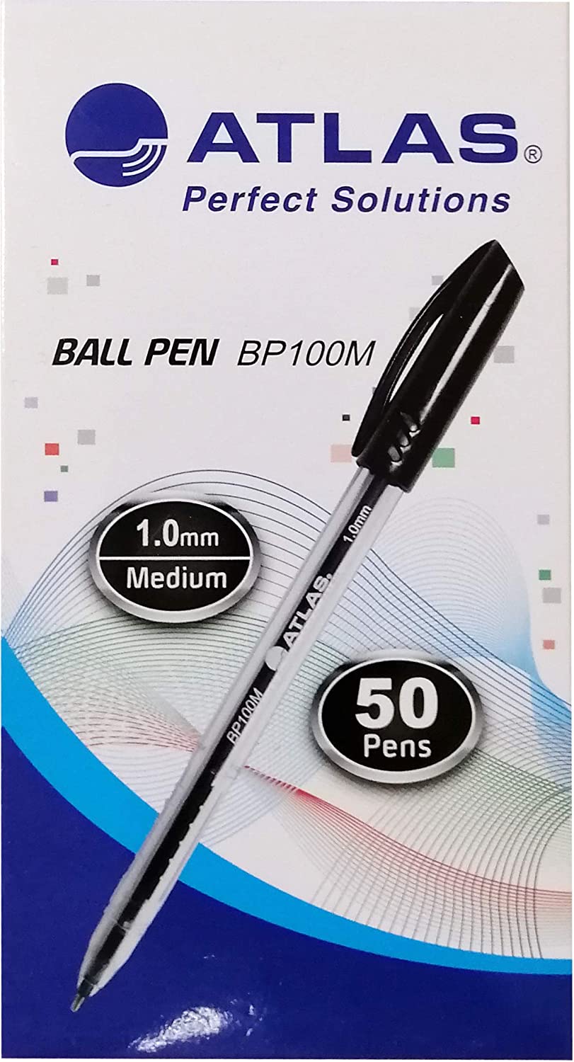 Atlas Ball Pen 1.0mm Medium BOX 50 Black