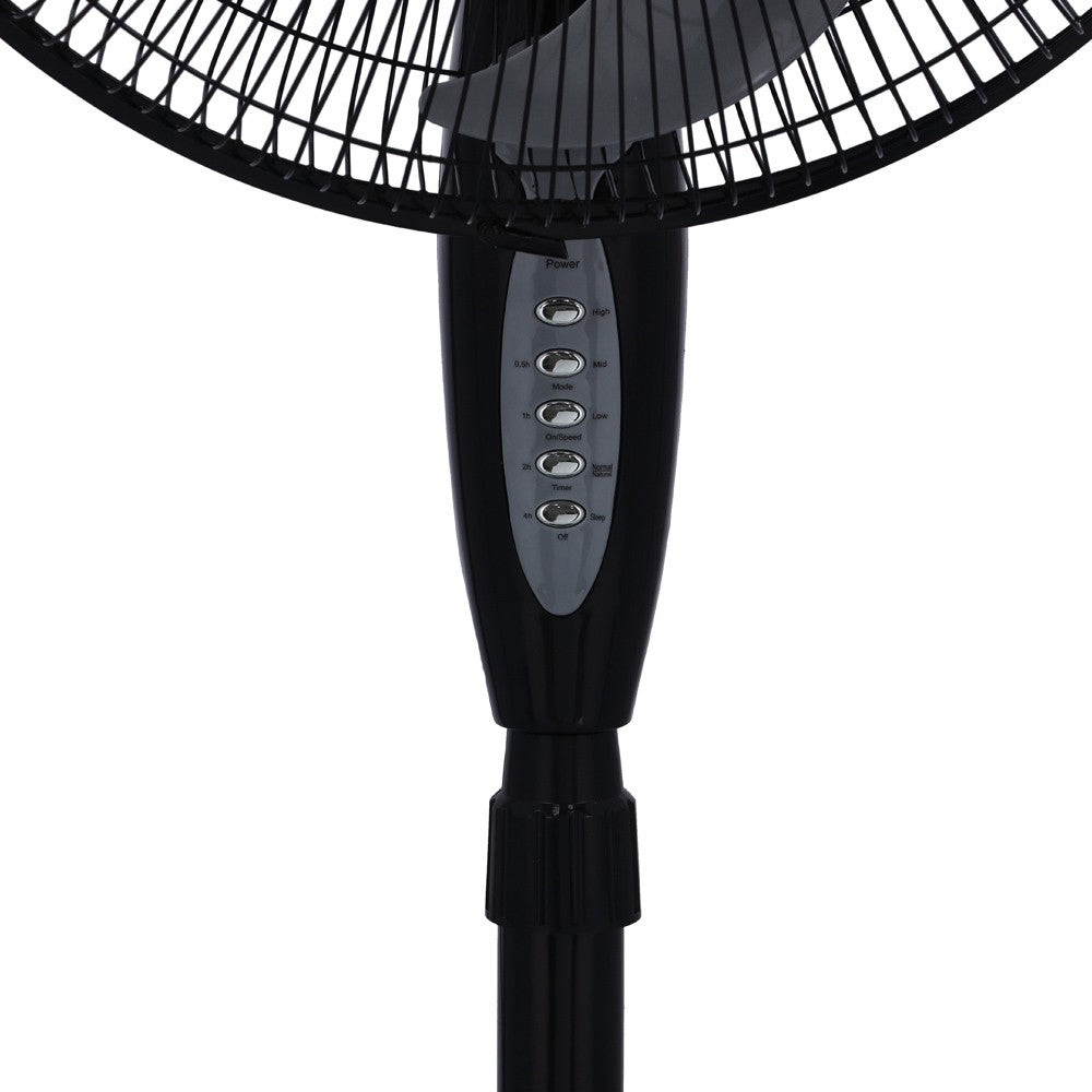 Krypton 16 Inch Stand Fan with Remote Control Black | in Bahrain | Halabh.com