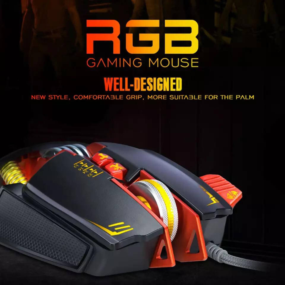 Shop T-WOLF Wired RGB Gaming Mouse | Optimal Performance | Halabh