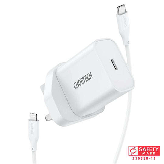 Choetech PD USB C 20W Wall Charger White