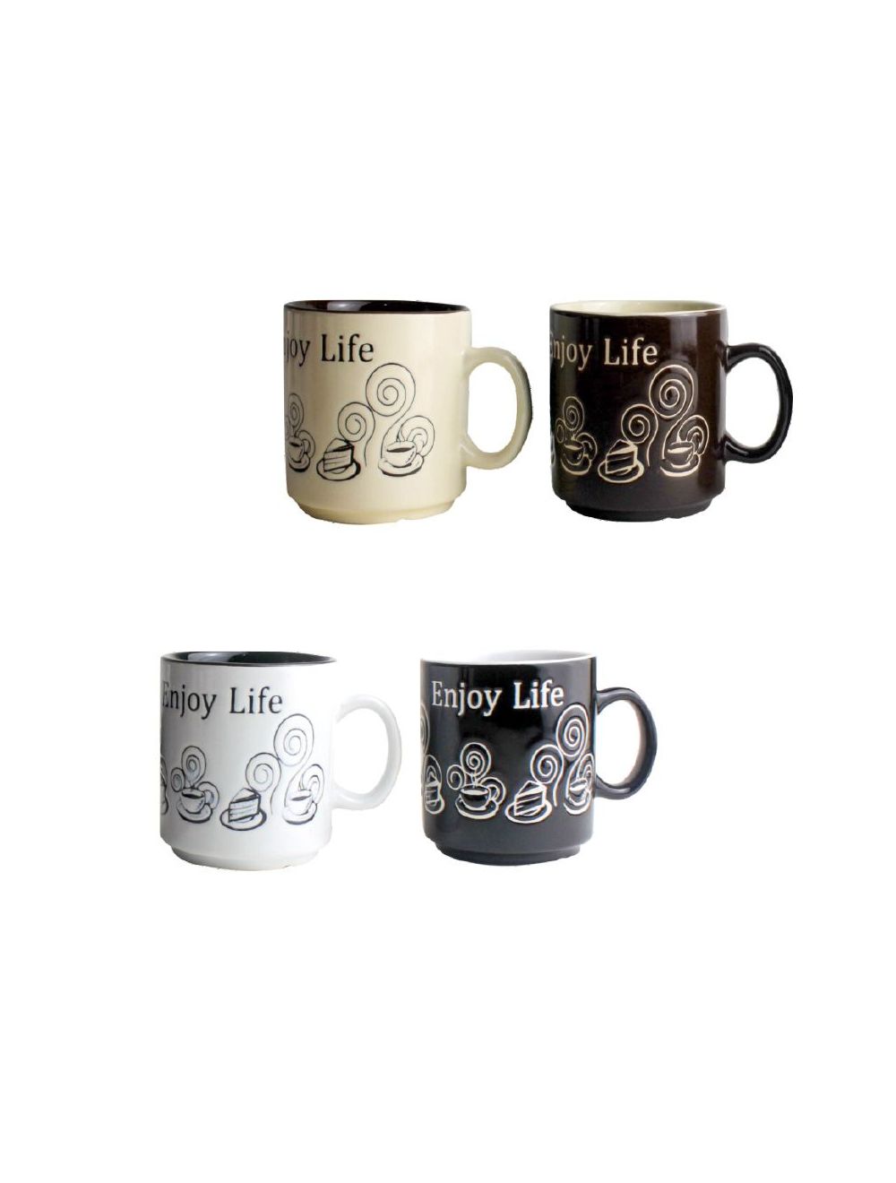 Royalford Reusable Stoneware Coffee Mug Multicolor