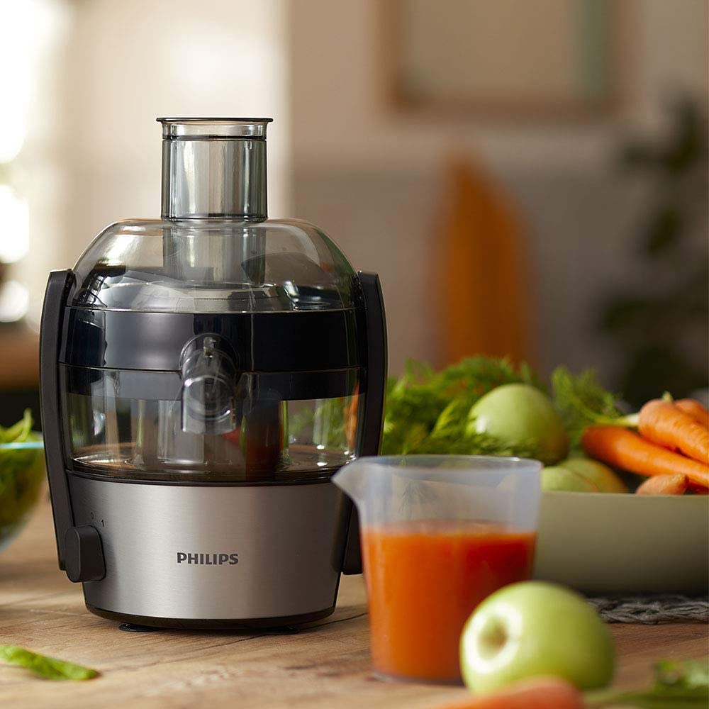 Philips Viva Collection Compact Juicer, 1.5 Litre, 500 W - Brushed Aluminium - HR1836