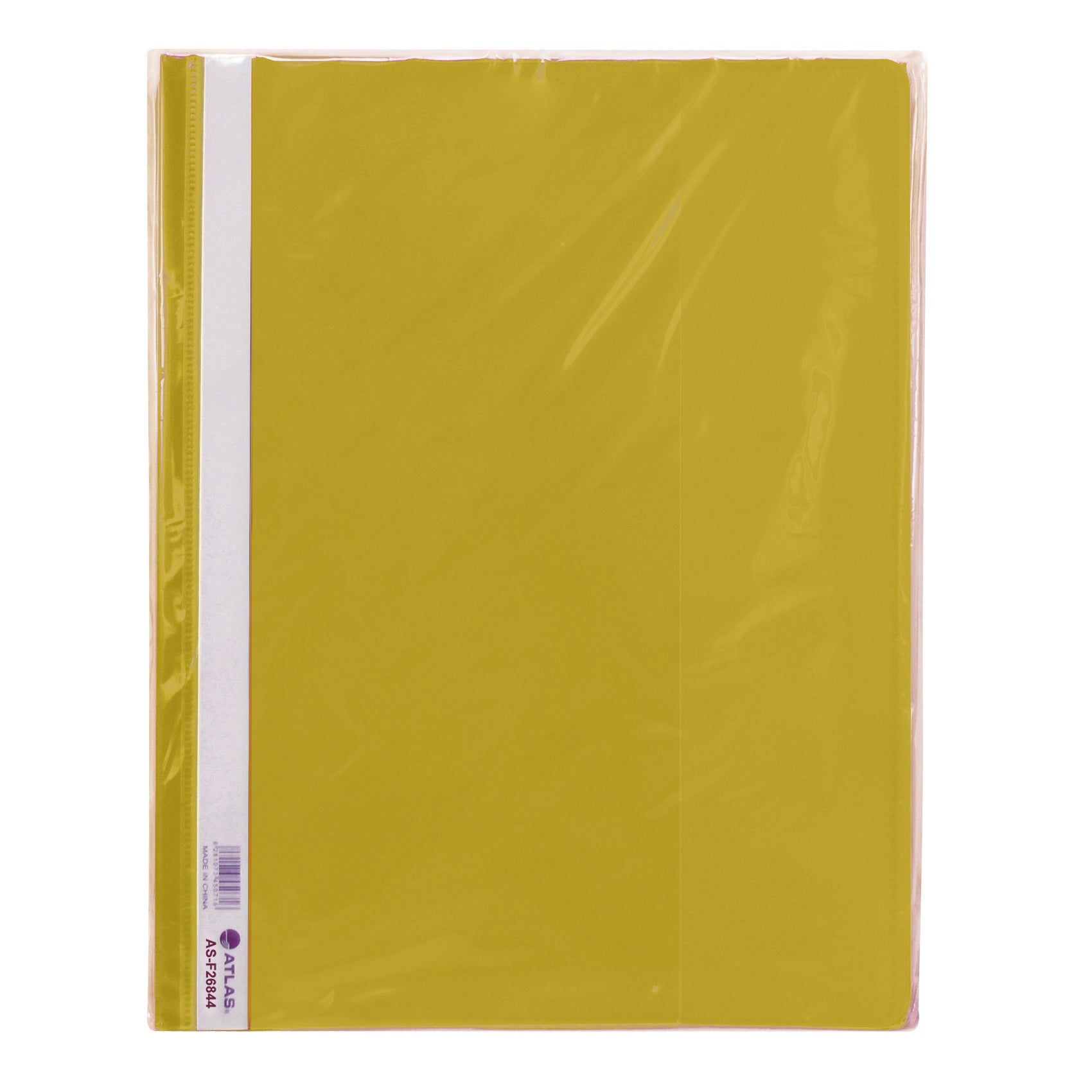 Atlas Polypropylene Thick A4 Flat File With Pocket Yellow