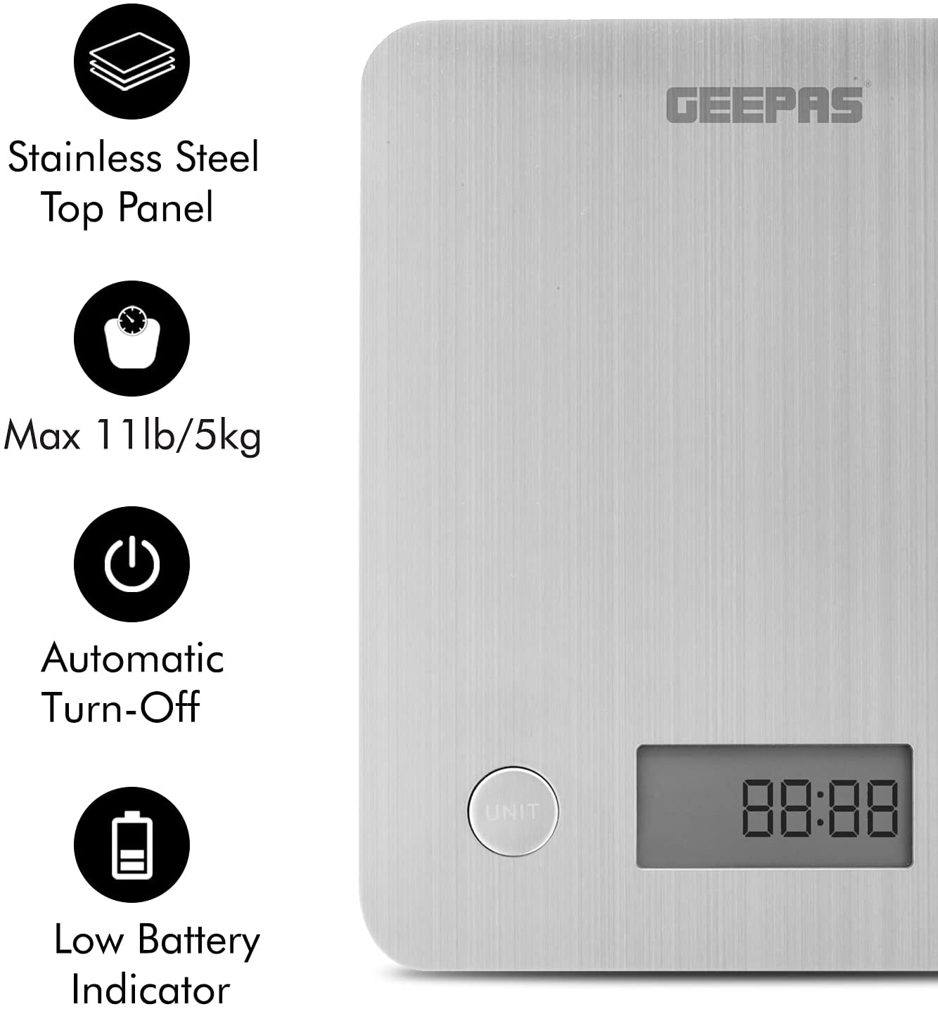 Geepas Digital Kitchen Scale White