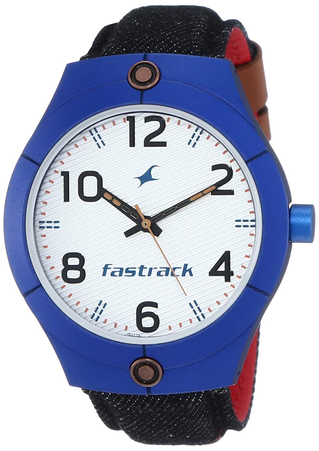 Fastrack Denim Analog Men Watch 3191AL01 | Leather Band | Water-Resistant | Quartz Movement | Classic Style | Fashionable | Durable | Affordable | Halabh.com