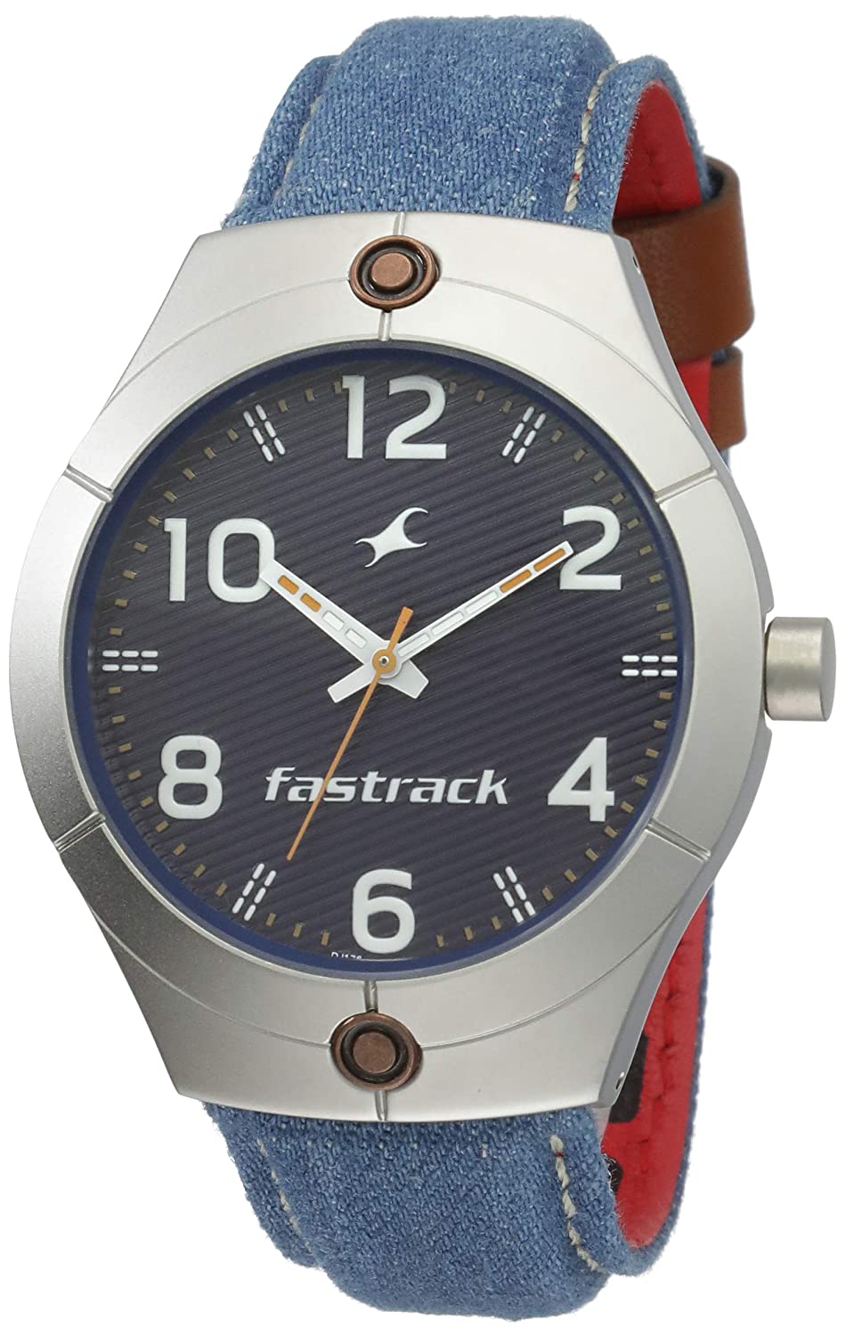 Fastrack Denim Analog Men Watch 3191SL01 | Leather Band | Water-Resistant | Quartz Movement | Classic Style | Fashionable | Durable | Affordable | Halabh.com