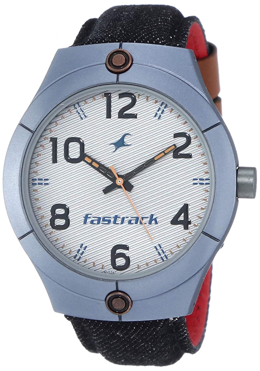 Fastrack Denim Analog Men Watch 3191AL02 | Leather Band | Water-Resistant | Quartz Movement | Classic Style | Fashionable | Durable | Affordable | Halabh.com