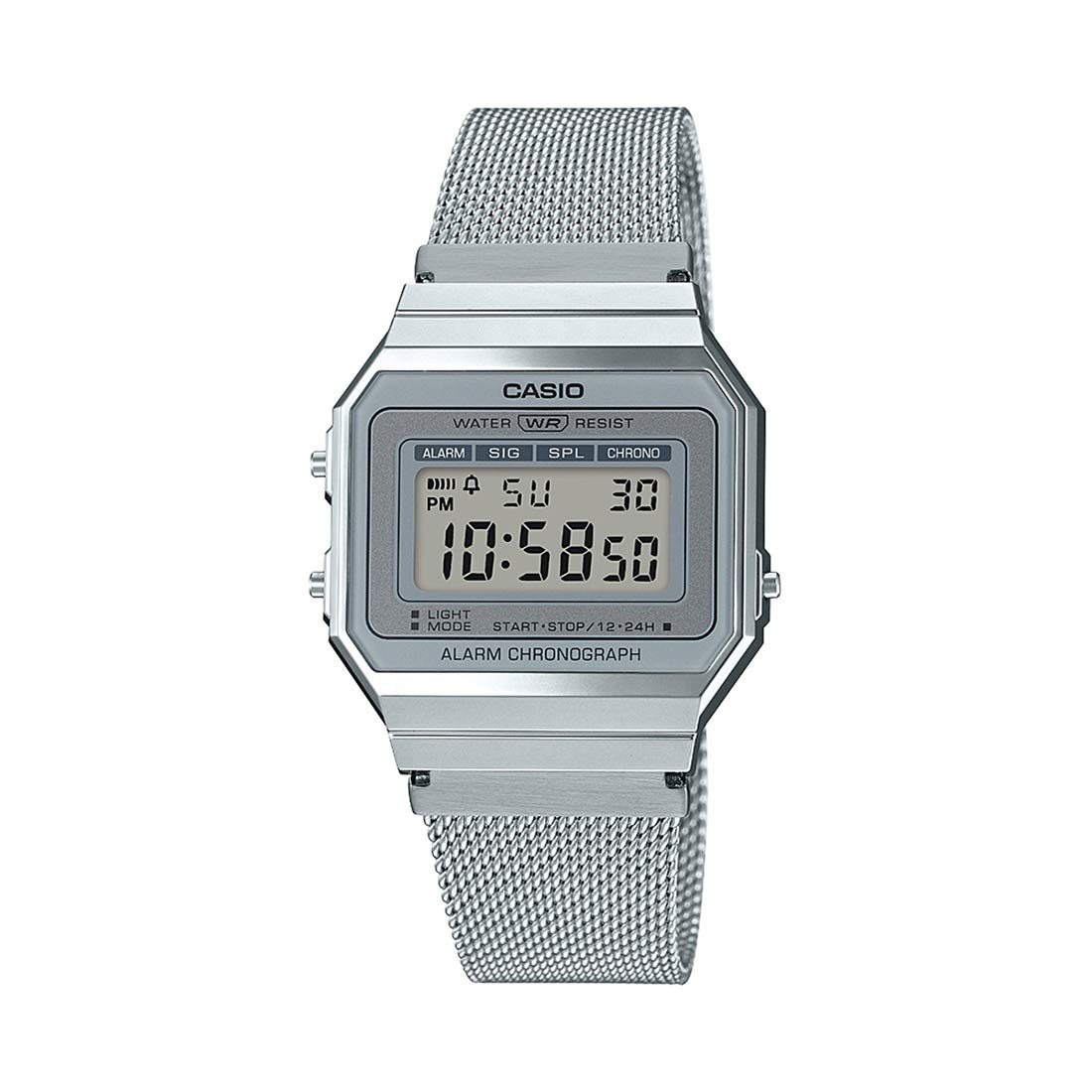 Casio Vintage Unisex Watch A700WM-7ADF | Stainless Steel | Mesh Strap | Water-Resistant | Minimal | Quartz Movement | Lifestyle | Business | Scratch-resistant | Fashionable | Halabh.com