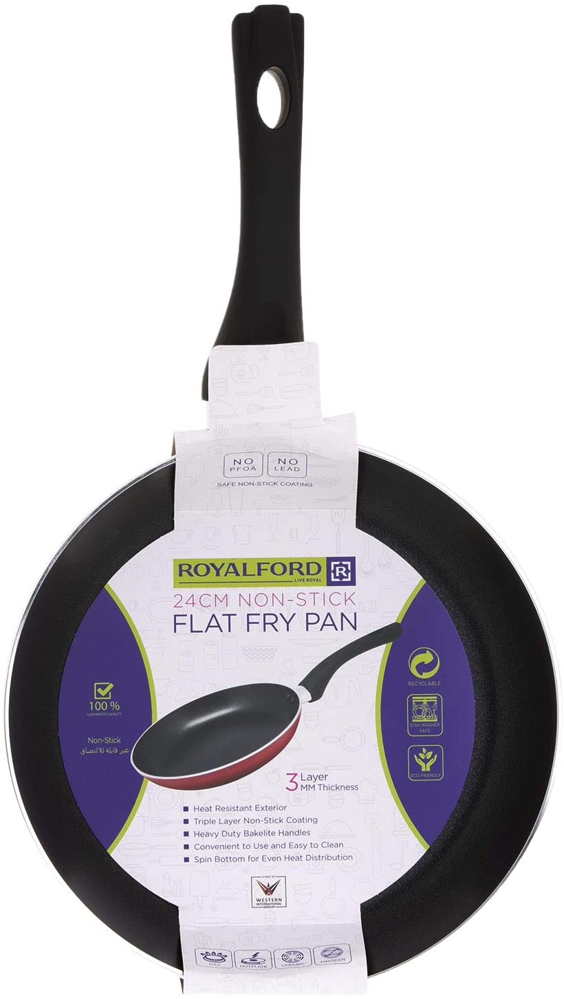 Royalford 24 3 Layer Non Stick Fry Pan Black