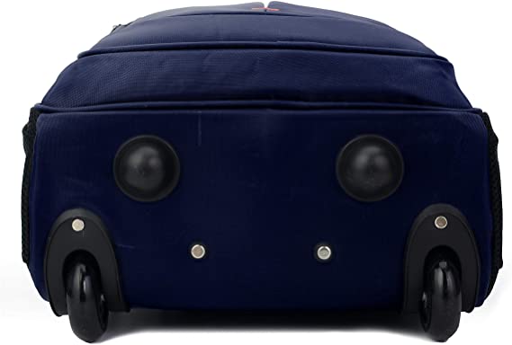 Stargold Unisex Water-Resistant Trolley Backpack, 18 Wheels, Dark Blue