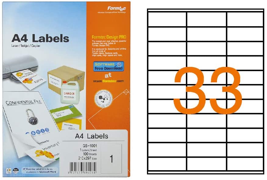Formtec Labels  Labels Per Sheet FT