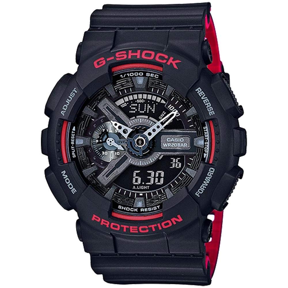 Casio G Shock Analog & Digital Watch GA-110HR-1ADR  | Resin | Water-Resistant | Minimal | Quartz Movement | Lifestyle| Business | Scratch-resistant | Fashionable | Halabh.com