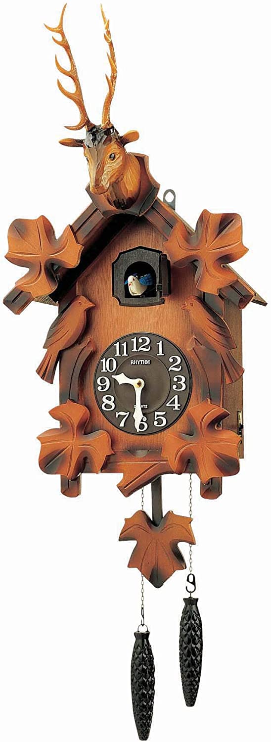 RHYTHM CUCKOO CLOCK 4MJ416R06 | stylish watch | accurate timekeeping | wall clock | round clock | Casio watch | wall watch | home décor | timepiece | Halabh.com