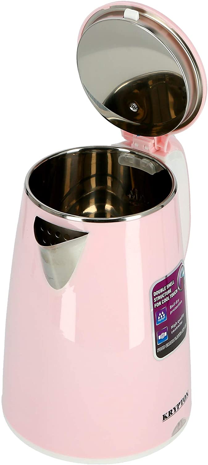 Krypton Double Layer Stainless Steel Kettle 1.8 Liter Pink