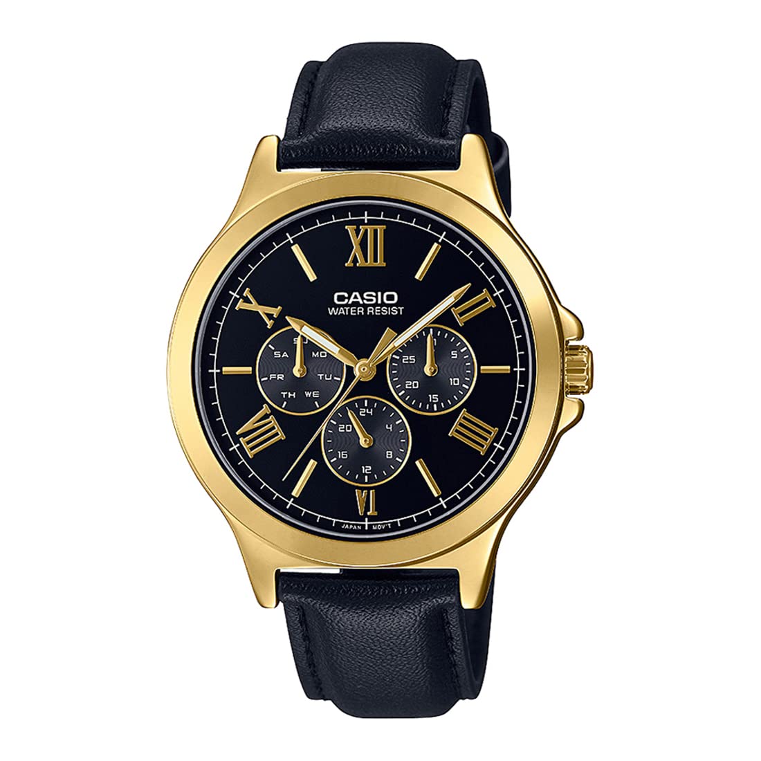 Casio Analog Men's Watch MTP-V300GL-1AUDF | Stainless steel | Sports design | Chronograph | Quartz movement | Water Resistant |Halabh