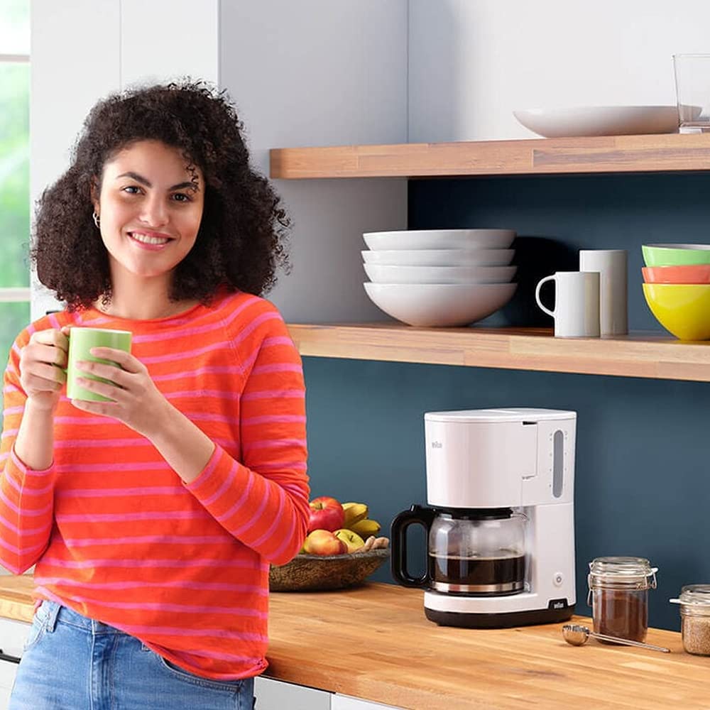 Braun Breakfast Filter Coffee Maker Aroma Cafe White - KF1100WH | Kitchen Appliance | Halabh.com