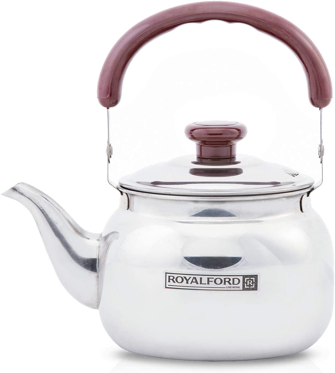 Royalford 1 Litres Stove Top Tea Kettle Silver