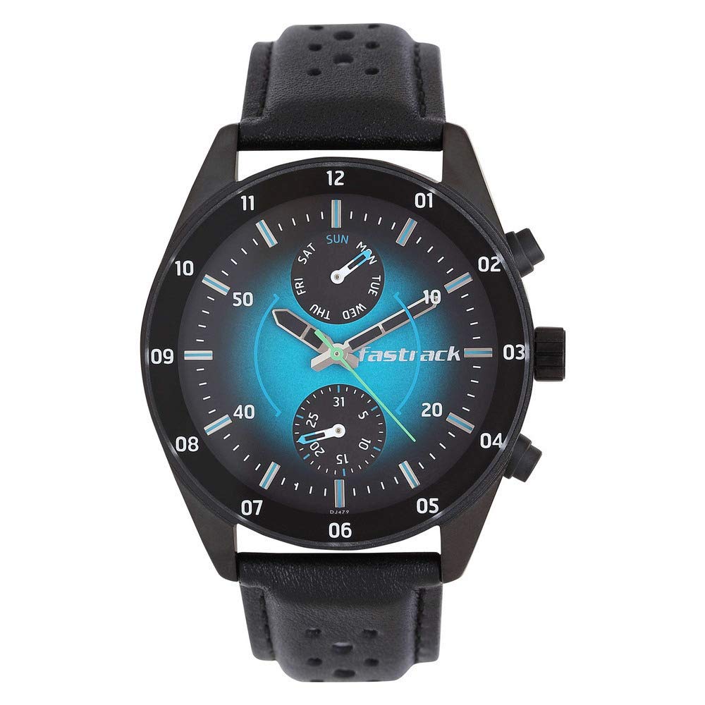 Fastrack Chronograph Black Dial Men Multi Function Watch