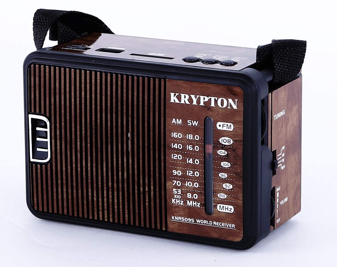 Krypton Rechargeable Radio Brown