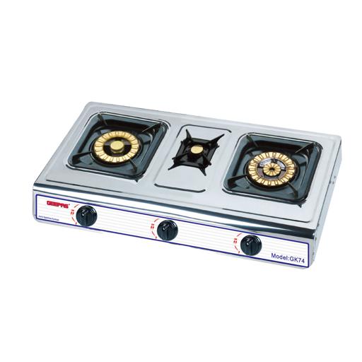 Buy Geepas Stainless Steel Gas Cooker With 3 Burners | Cooker