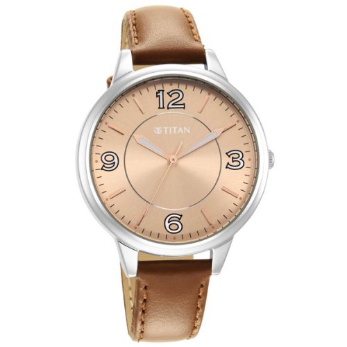 Titan Ladies Leather Watch 2617SL05 | Leather Band | Water-Resistant | Quartz Movement | Classic Style | Fashionable | Durable | Affordable | Halabh.com