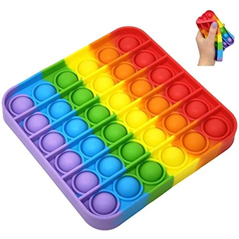 Rainbow Push Bubble Pop It Game Fidget Toy