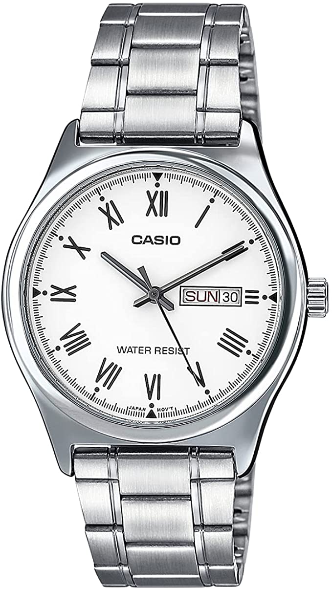 Casio Men's Wristwatch MTP-V006D-7BUDF | Stainless Steel | Mesh Strap | Water-Resistant | Minimal | Quartz Movement | Lifestyle | Business | Scratch-resistant | Fashionable | Halabh.com
