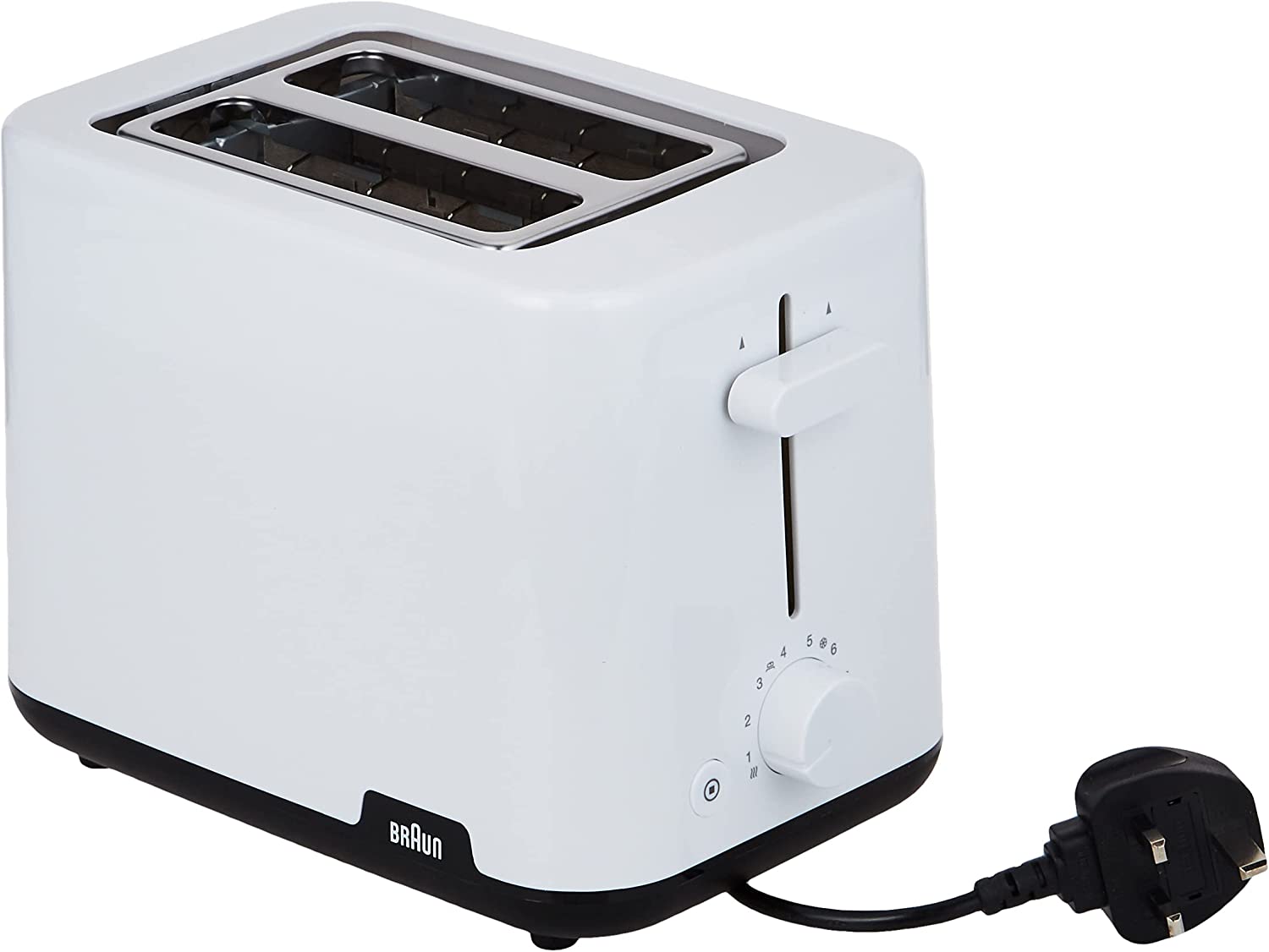 Braun Breakfast Toaster with 2 Slots 900W Plastic White - HT1010WH | Kitchen Appliance | Halabh.com