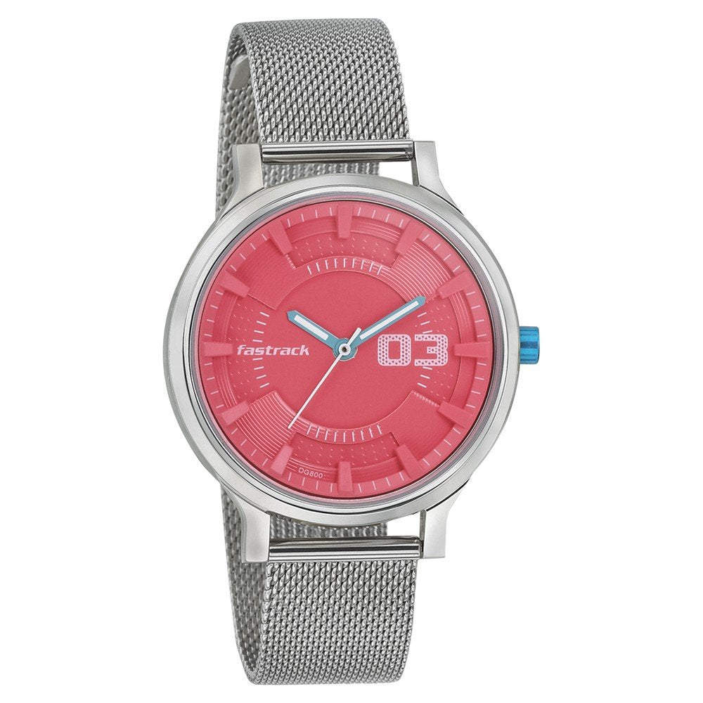 Fastrack Analog Red Dial Women s Watch
