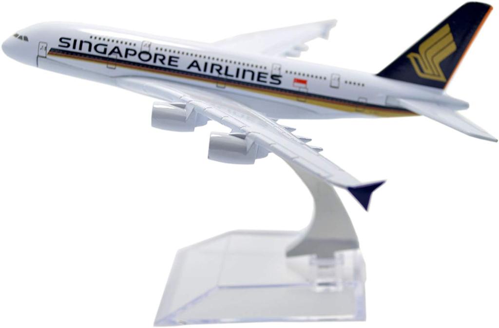 1:400 16cm Air Bus A380 Singapore Airlines Metal Airplane Model Plane Toy