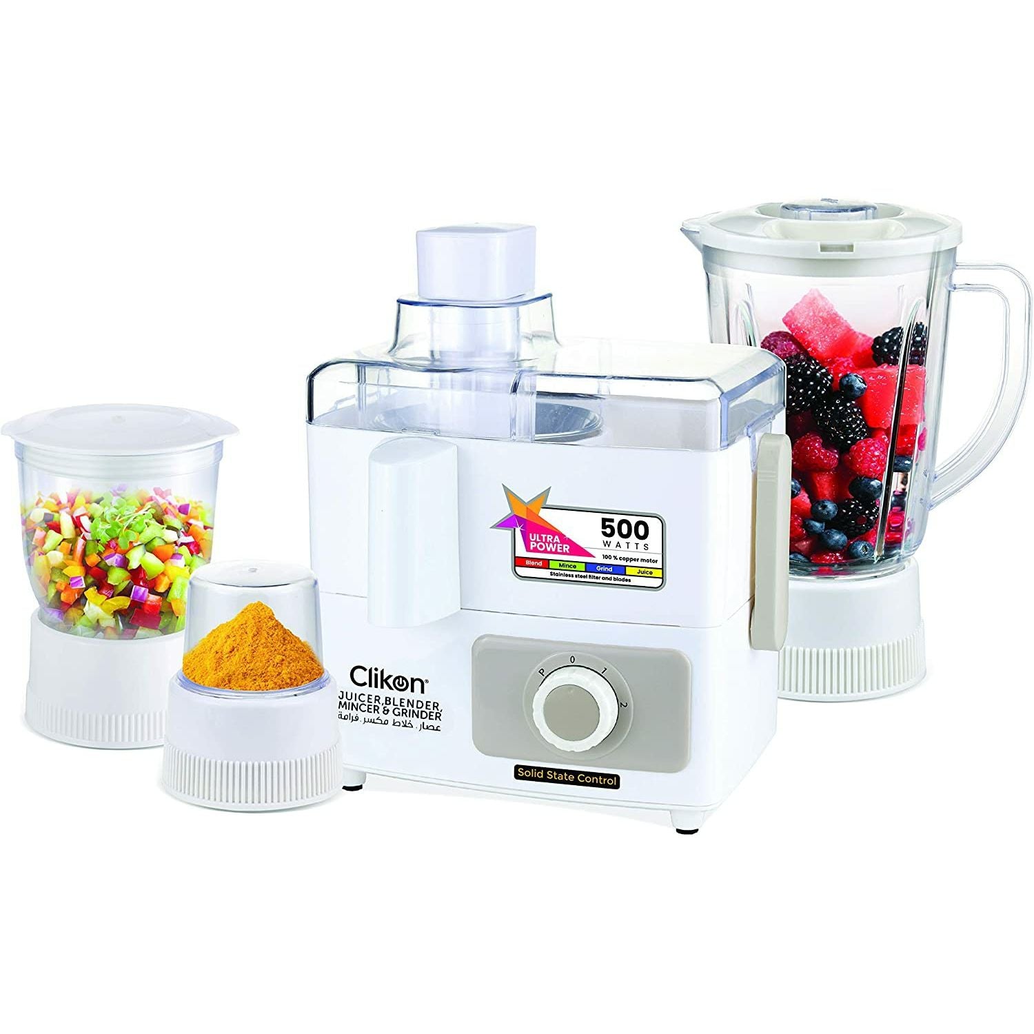 Buy Clikon 4 In 1 Blender 500w White | Kitchen Tool | Halabh