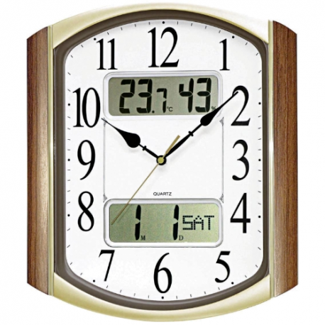 Rhythm Wall Clock Brown CFG708NR06 | stylish watch | accurate timekeeping | wall clock | round clock | Casio watch | wall watch | home décor | timepiece | Halabh.com