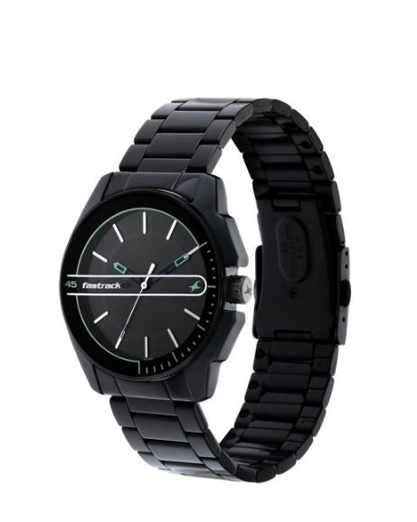 Fastrack Mens 41.5 Mm Analog Watch 3089NM03 | Stainless Steel | Mesh Strap | Water-Resistant | Minimal | Quartz Movement | Lifestyle | Business | Scratch-resistant | Fashionable | Halabh.com