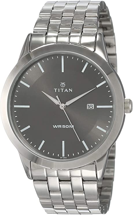 Titan Work Wear Men’s Watch 1584SM04 | Stainless Steel | Mesh Strap | Water-Resistant | Minimal | Quartz Movement | Lifestyle | Business | Scratch-resistant | Fashionable | Halabh.com
