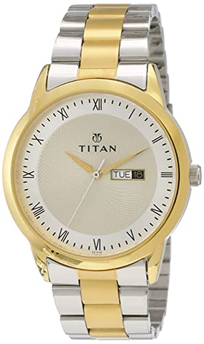 Titan Analog Men's Watch 1584BM02 | Stainless Steel | Mesh Strap | Water-Resistant | Minimal | Quartz Movement | Lifestyle | Business | Scratch-resistant | Fashionable | Halabh.com