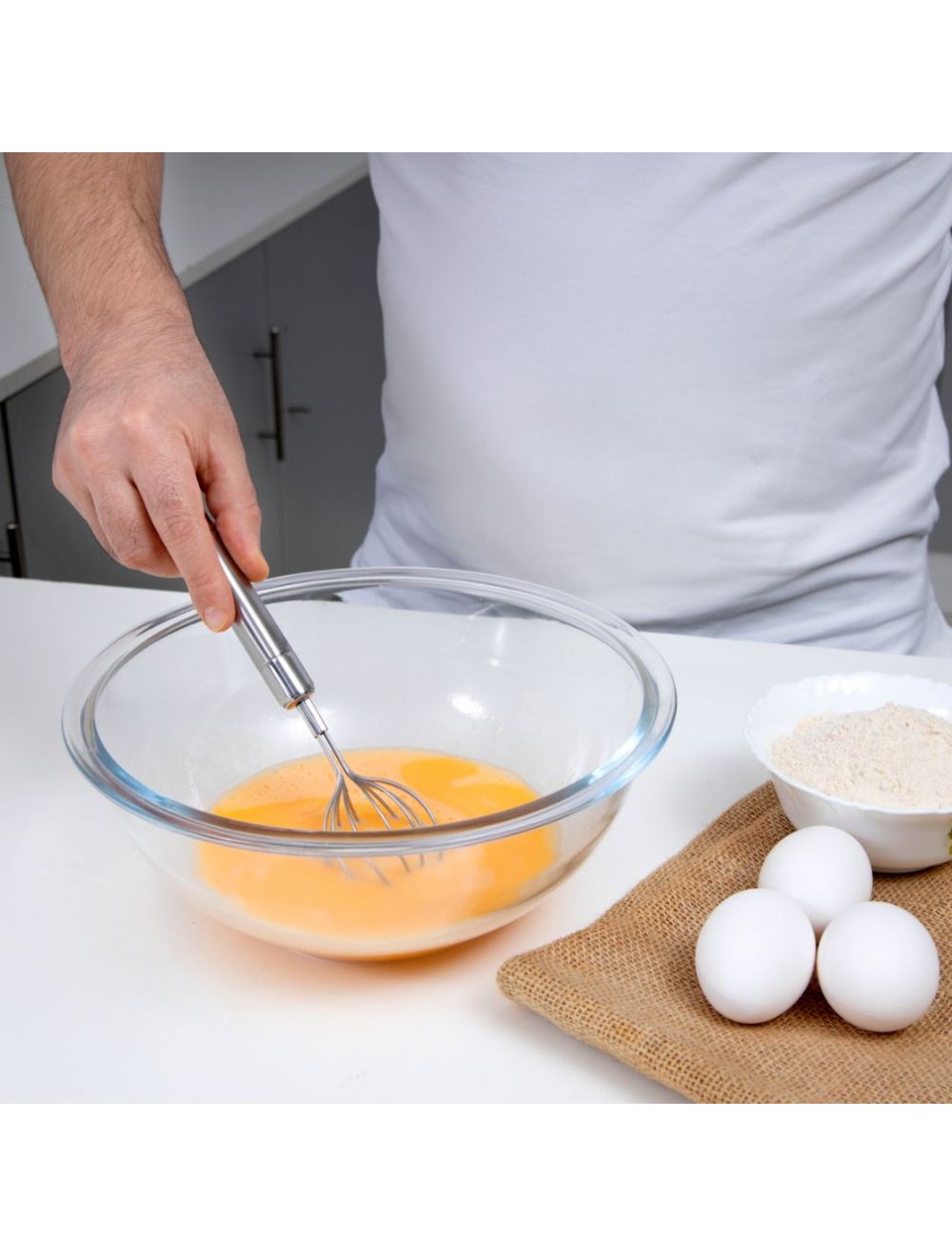 Royalford Stainless Steel Whisk with Stainless Steel Handle Silver