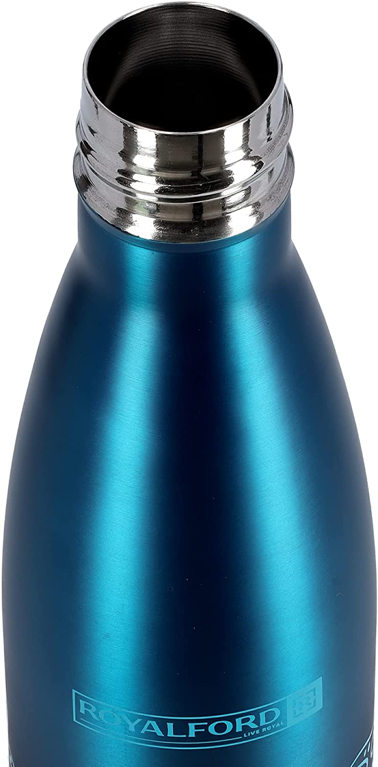 Royalford Stainless steel Double Wall Vacuum Bottle 500 Ml Blue