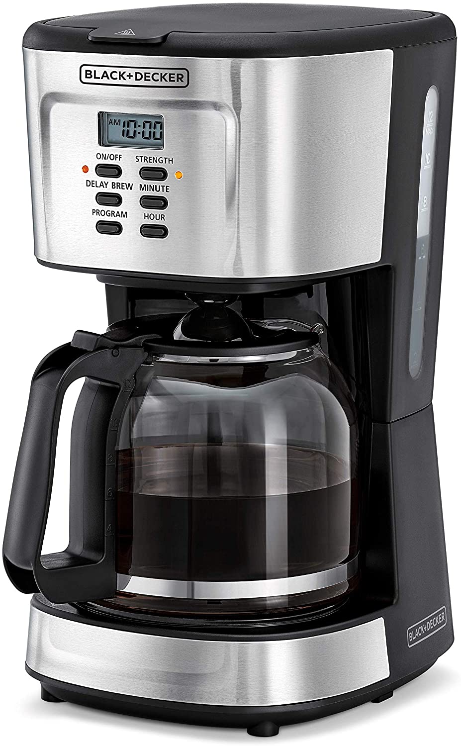 Black & Decker Programmable Coffee Maker 12 Cups Black & Silver | Kitchen Appliance | Halabh.com