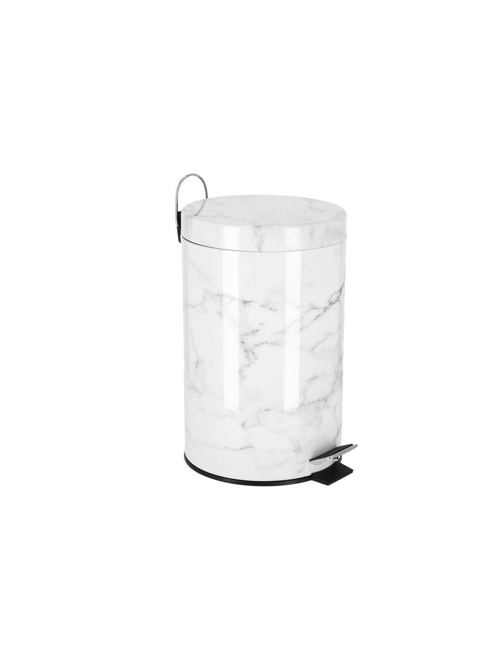 Royalford 5L Marble Design Dust Bin White & Grey