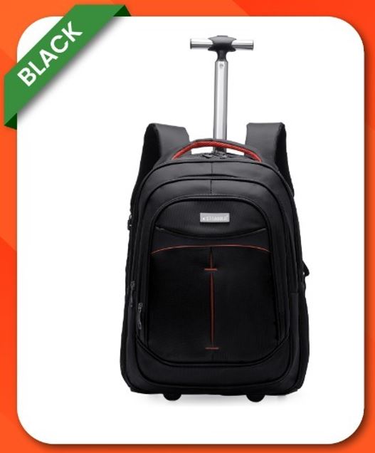 Stargold Unisex Water-Resistant Trolley Backpack, 18 Wheels, Dark Blue