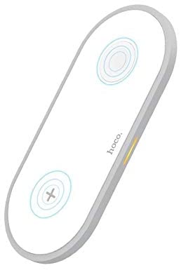 Hoco 2 In 1 Wireless Charger For iPhone And Apple Watch White