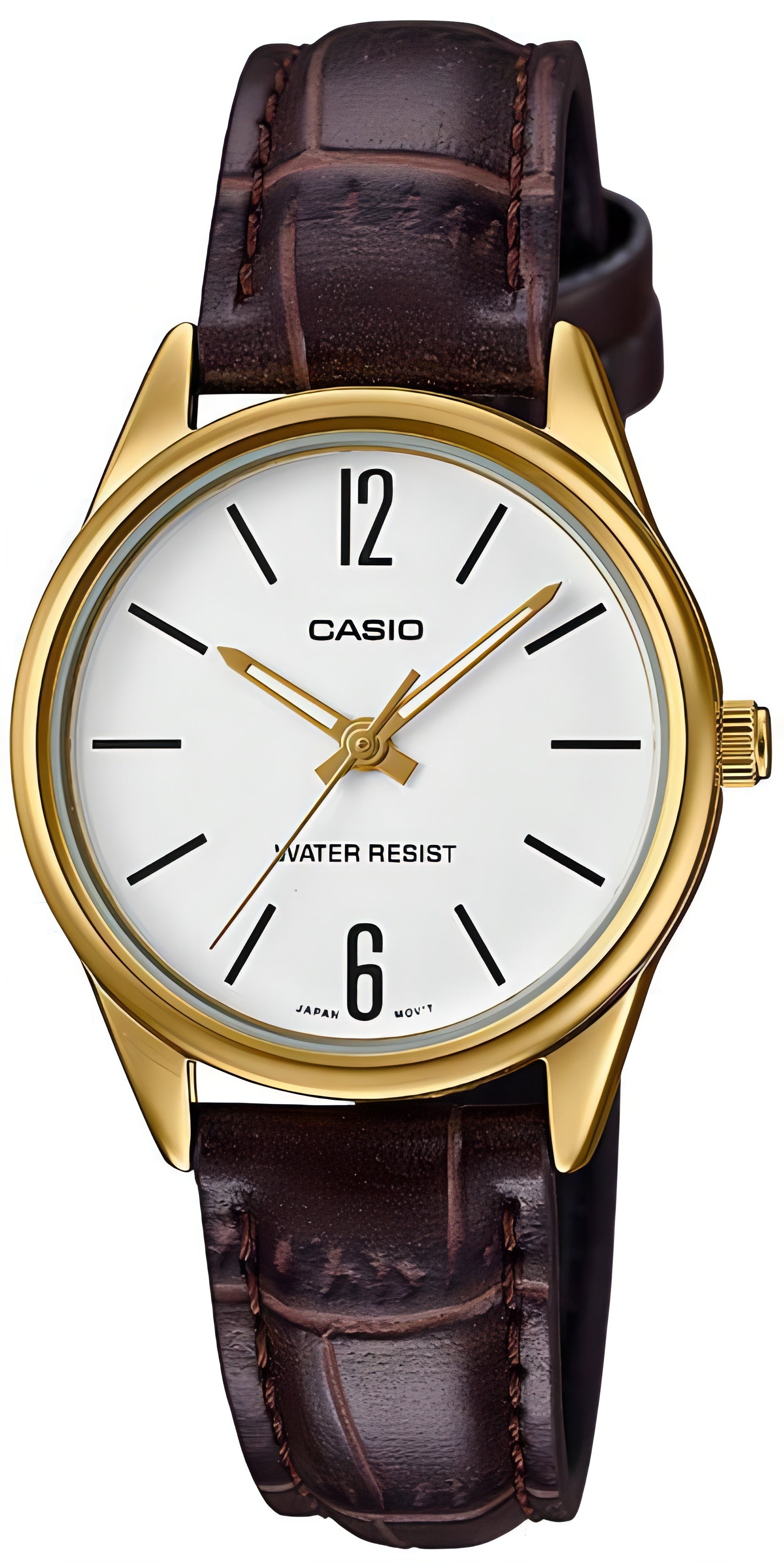 Casio Women's Leather Watch LTP-V005GL-7BUD | Leather Band | Water-Resistant | Quartz Movement | Classic Style | Fashionable | Durable | Affordable | Halabh.com
