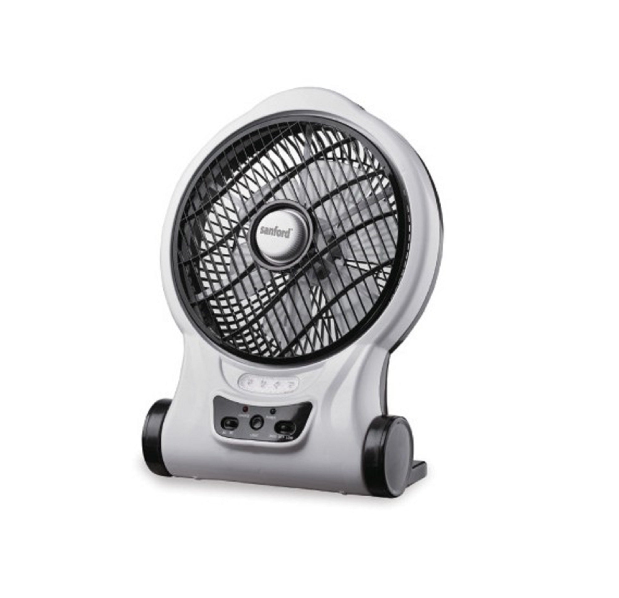 Sanford SF6651RTF BS 8 Inch Rechargeable Table Fan With 4 Pieces LED