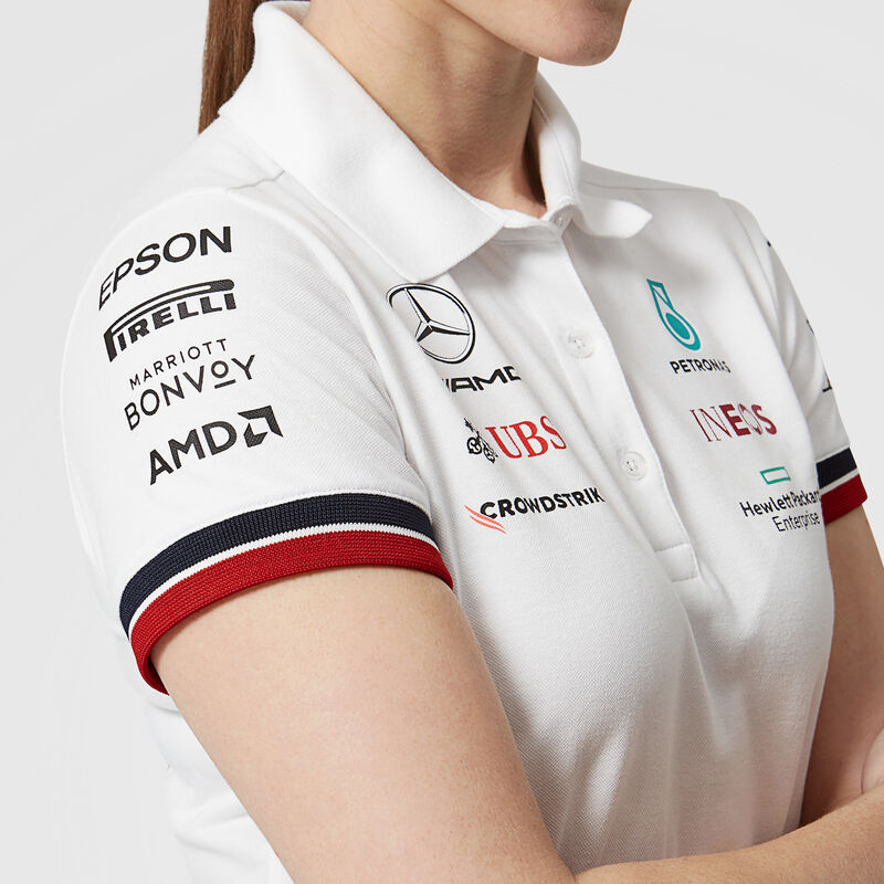 2023 Mercedes AMG F1 Ladies Team Polo Shirt White (L)