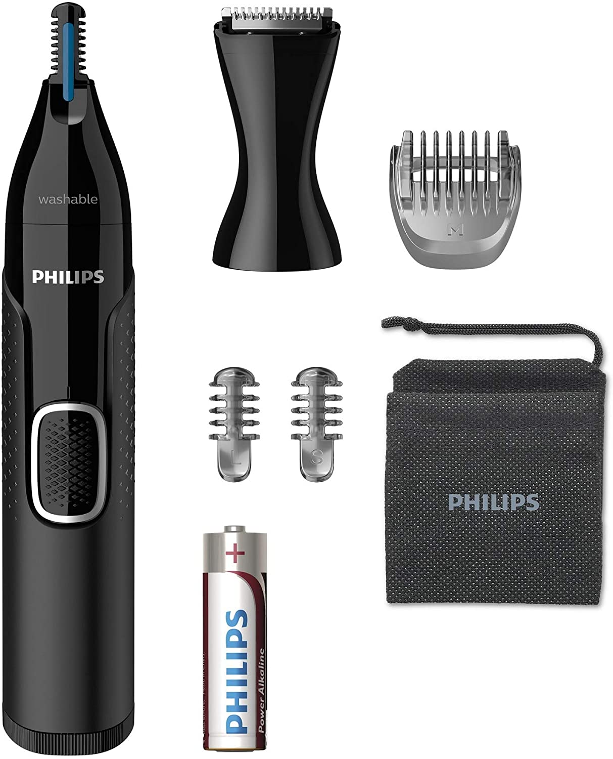 Philips NT5650/16 Nose Trimmer Series 5000 Nose, Ear, Eyebrow & Detail Trimmer, Pack of 6